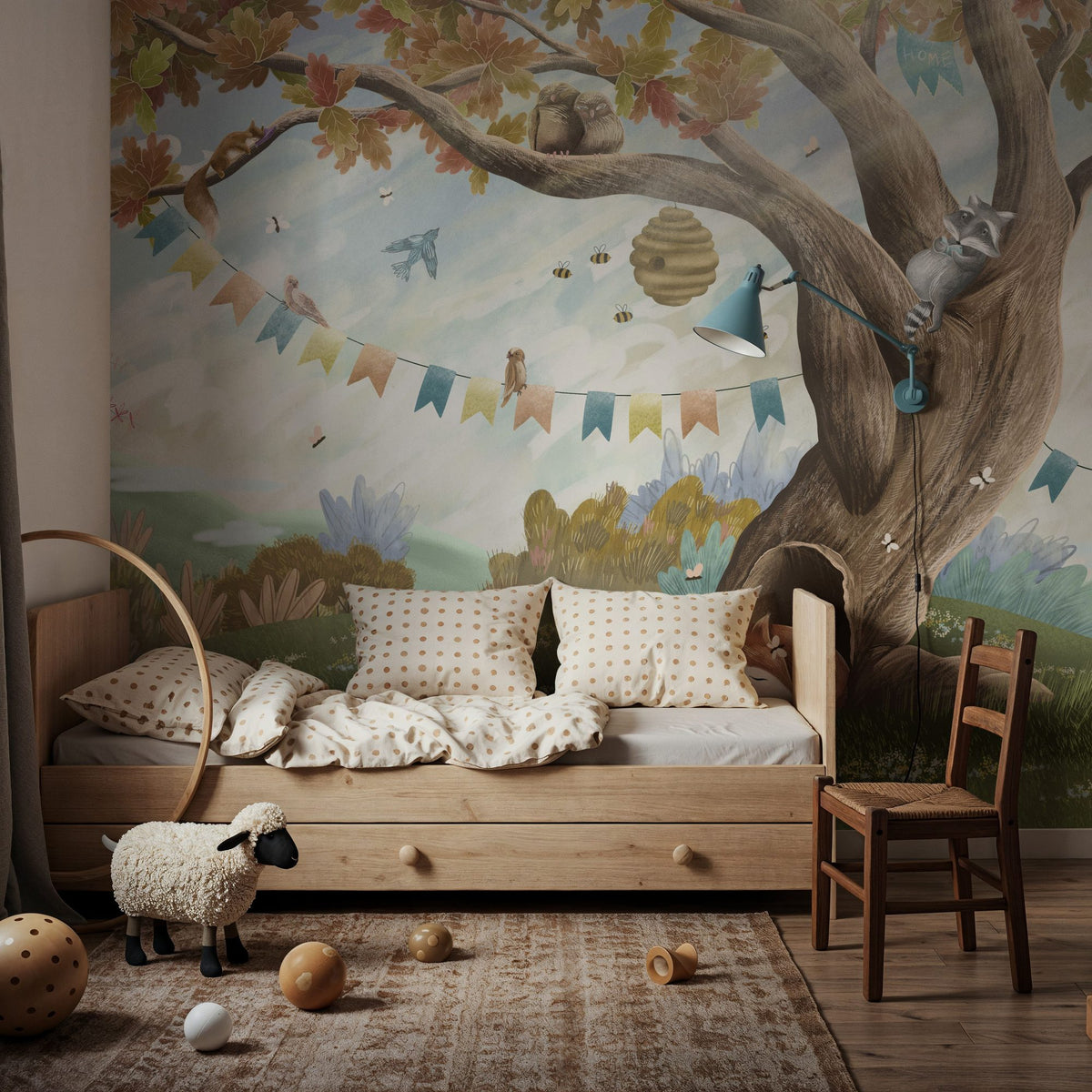 Oak Hill Slumber, October Mural Wallpaper - room preview 03