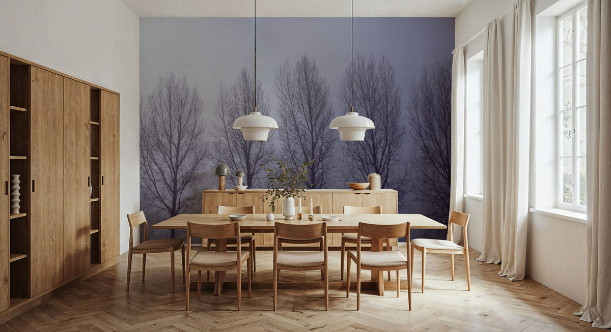 Trees in Mist Mural Wallpaper - room preview 03