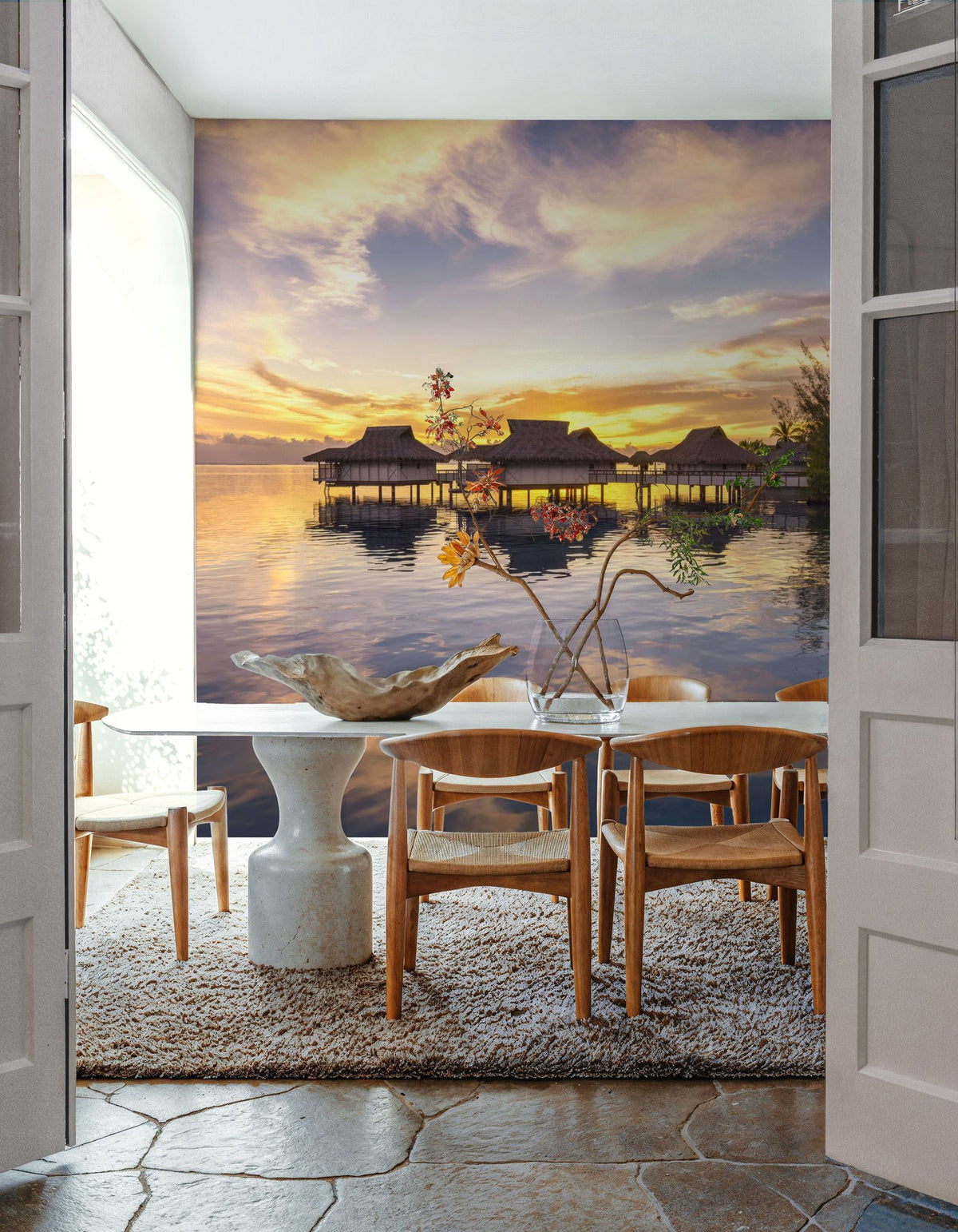 Bungalow Sunset Mural Wallpaper - room preview 03