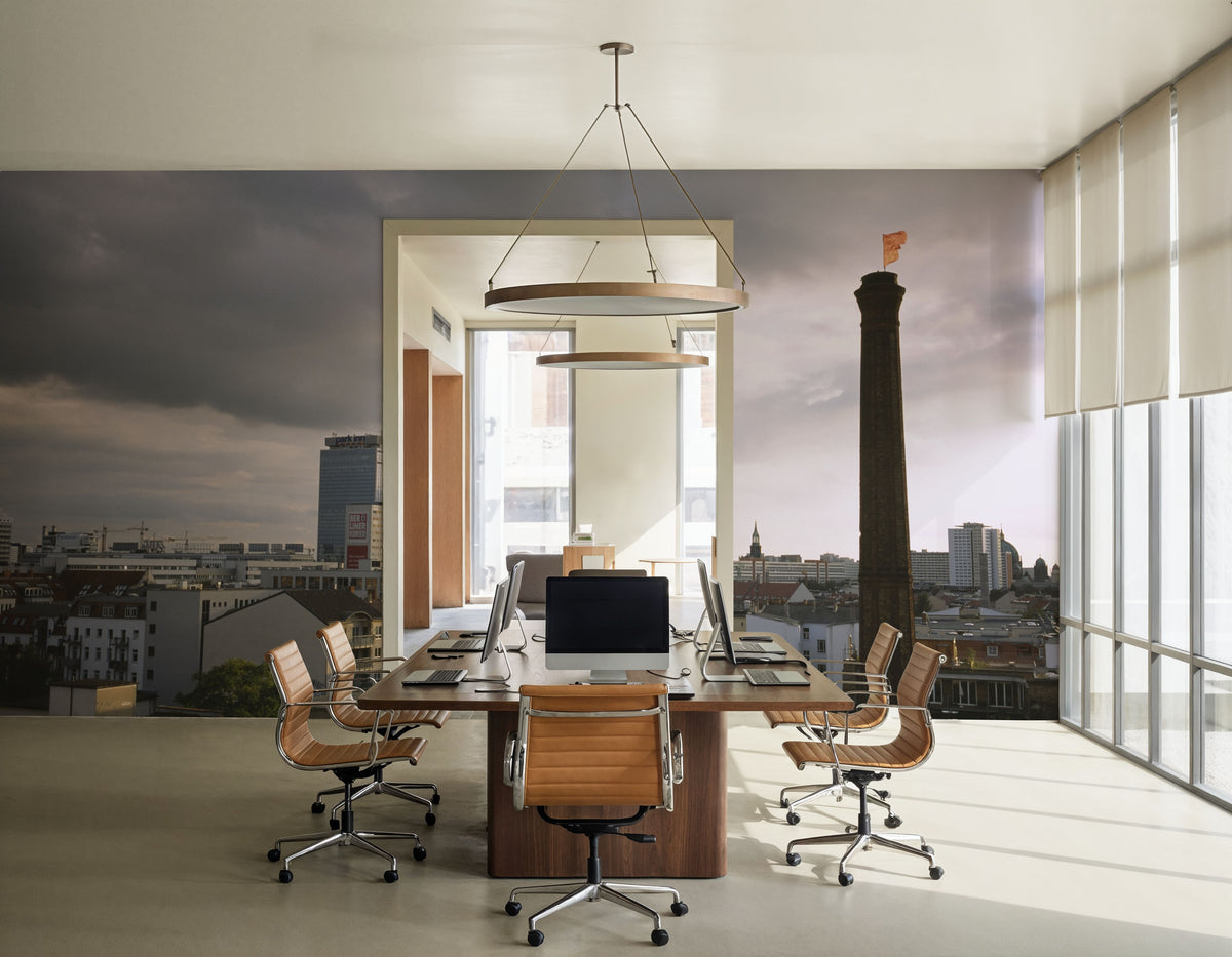 Misty Tower Skyline Mural Wallpaper - room preview 03