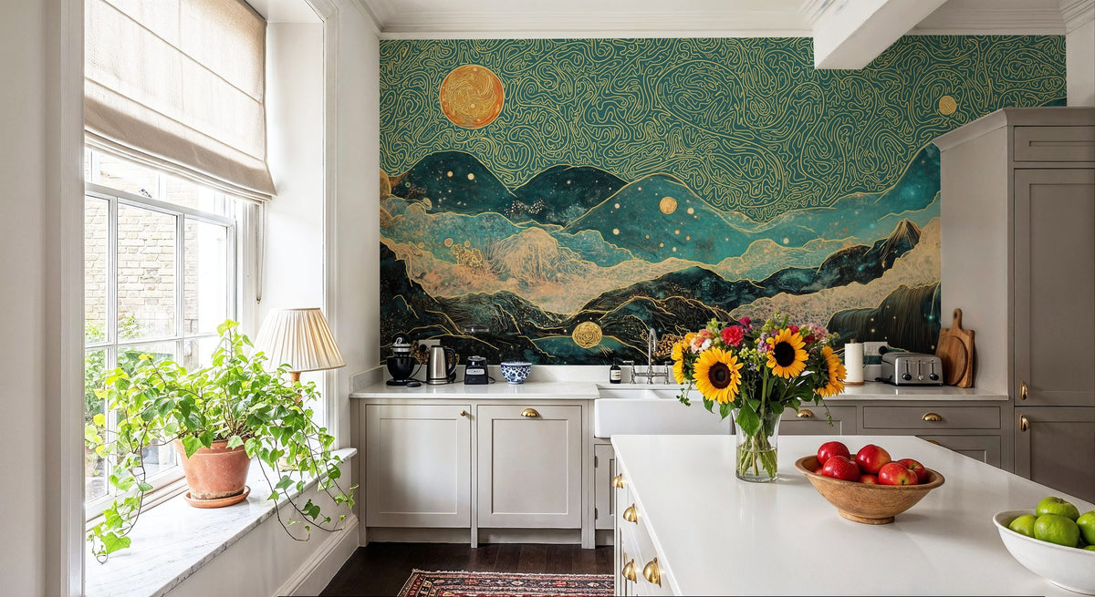 Curly Mountain Mural Wallpaper - room preview 03