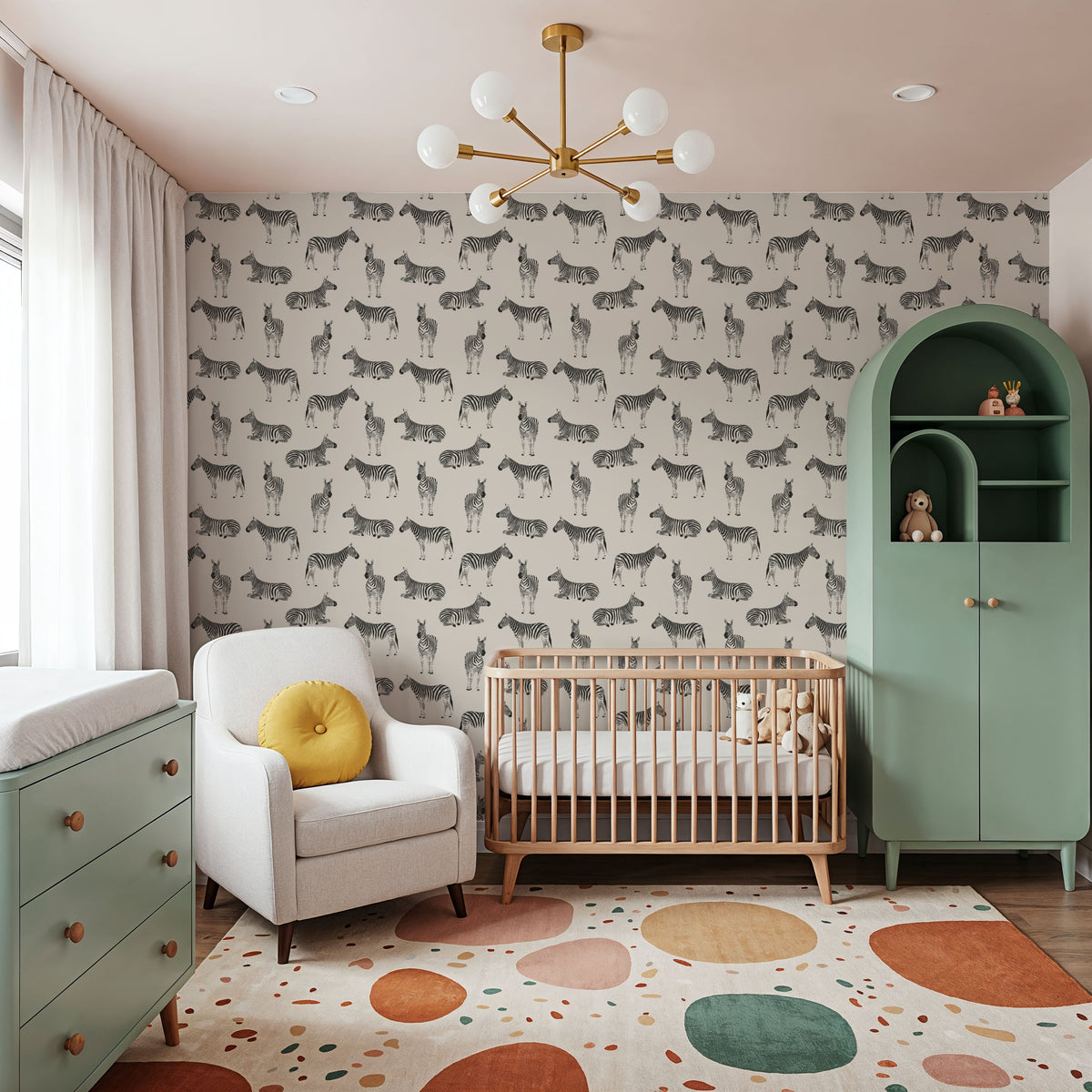 Zebras At Lake Nakuru Mural Wallpaper - room preview 03