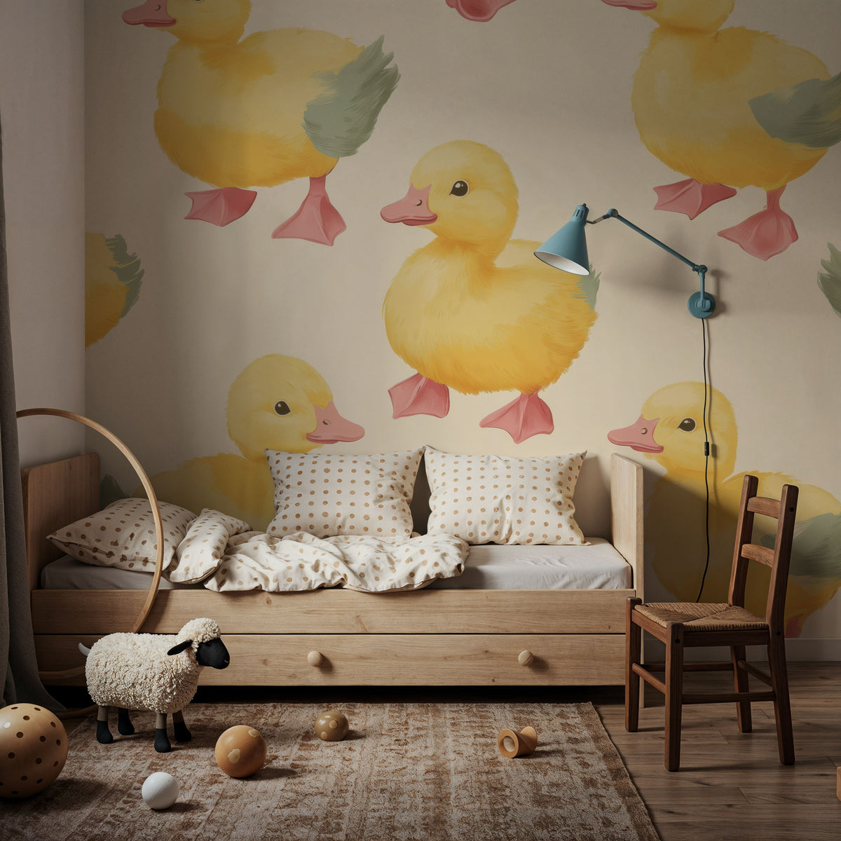 Lovely Ducklings Mural Wallpaper - room preview 03