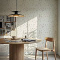 Time to Share Florals White Mural Wallpaper - room preview 03