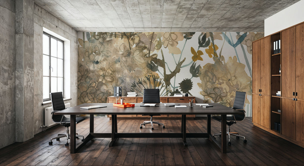 January Flowers Mural Wallpaper - room preview 03