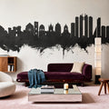 Naples Italy Skyline Black & White Mural Wallpaper - room preview 03