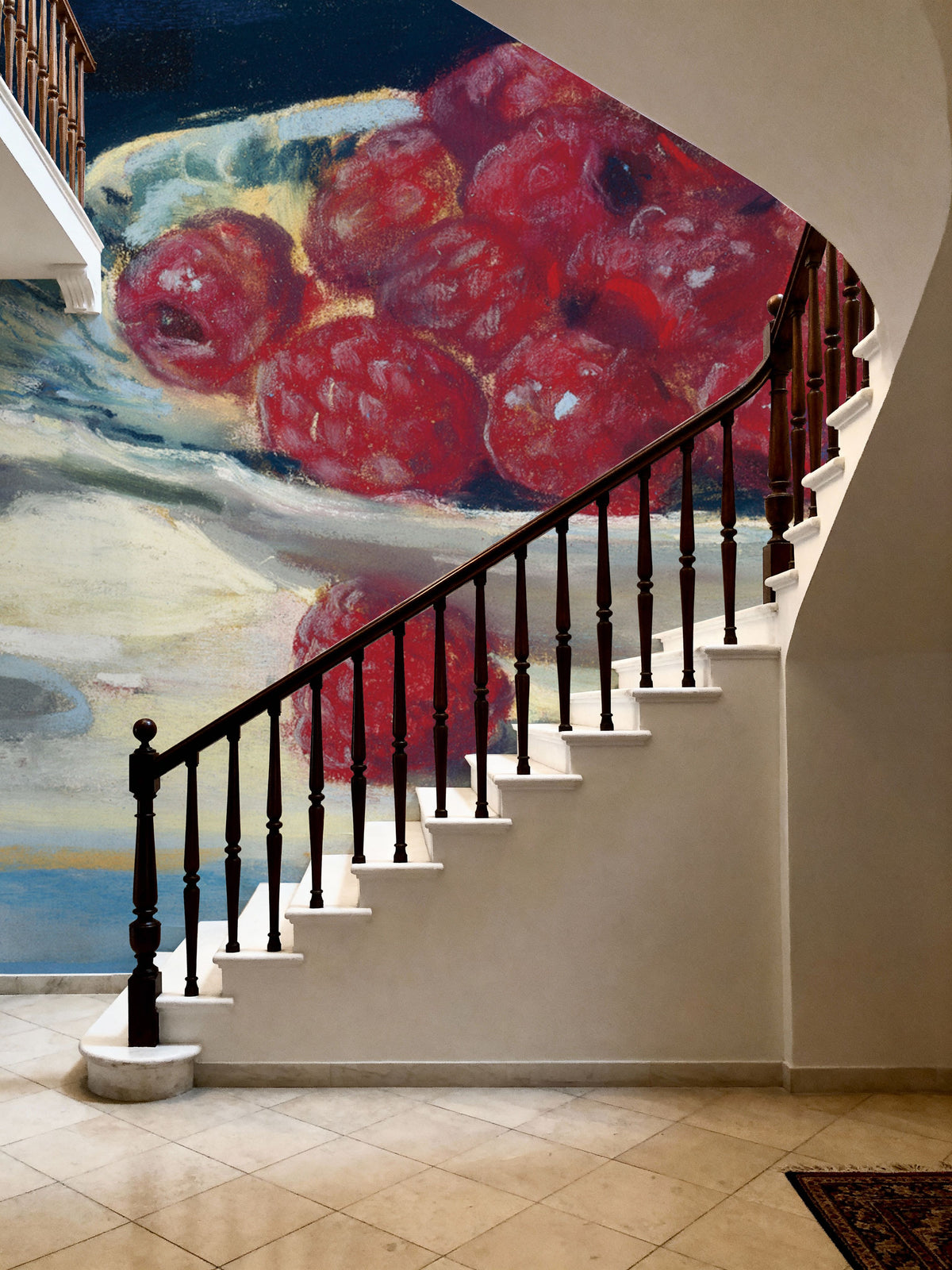 Bowl of Raspberries Mural Wallpaper - room preview 03