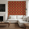 Pineapple Paradise Red Mural Wallpaper - room preview 03