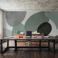 Lava Shapes, Seafoam Mural Wallpaper - room preview 03