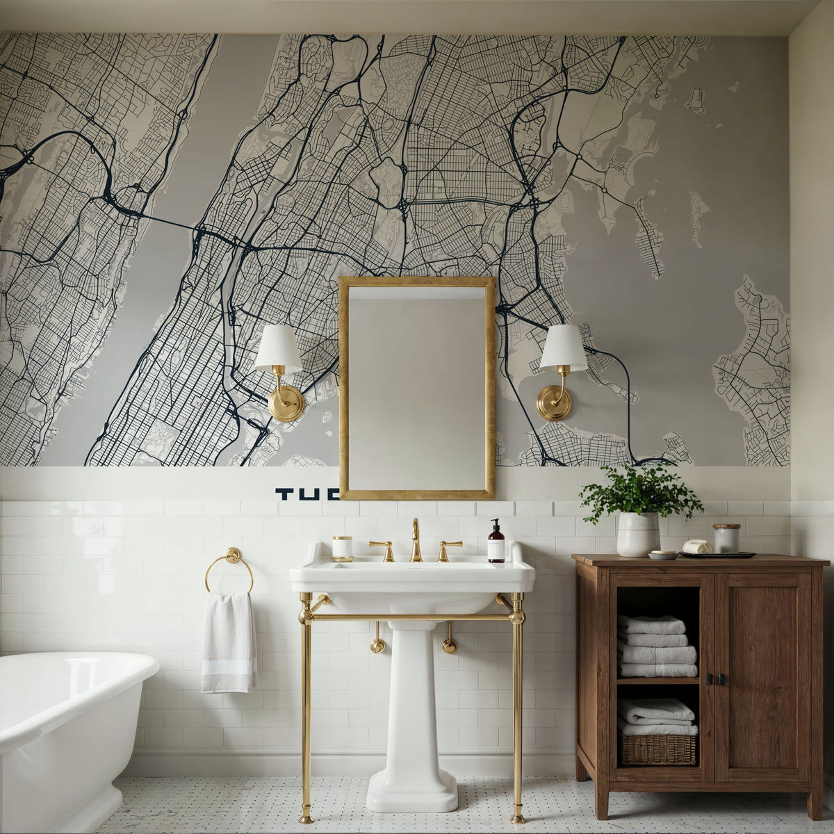 Map of the Bronx Mural Wallpaper - room preview 03