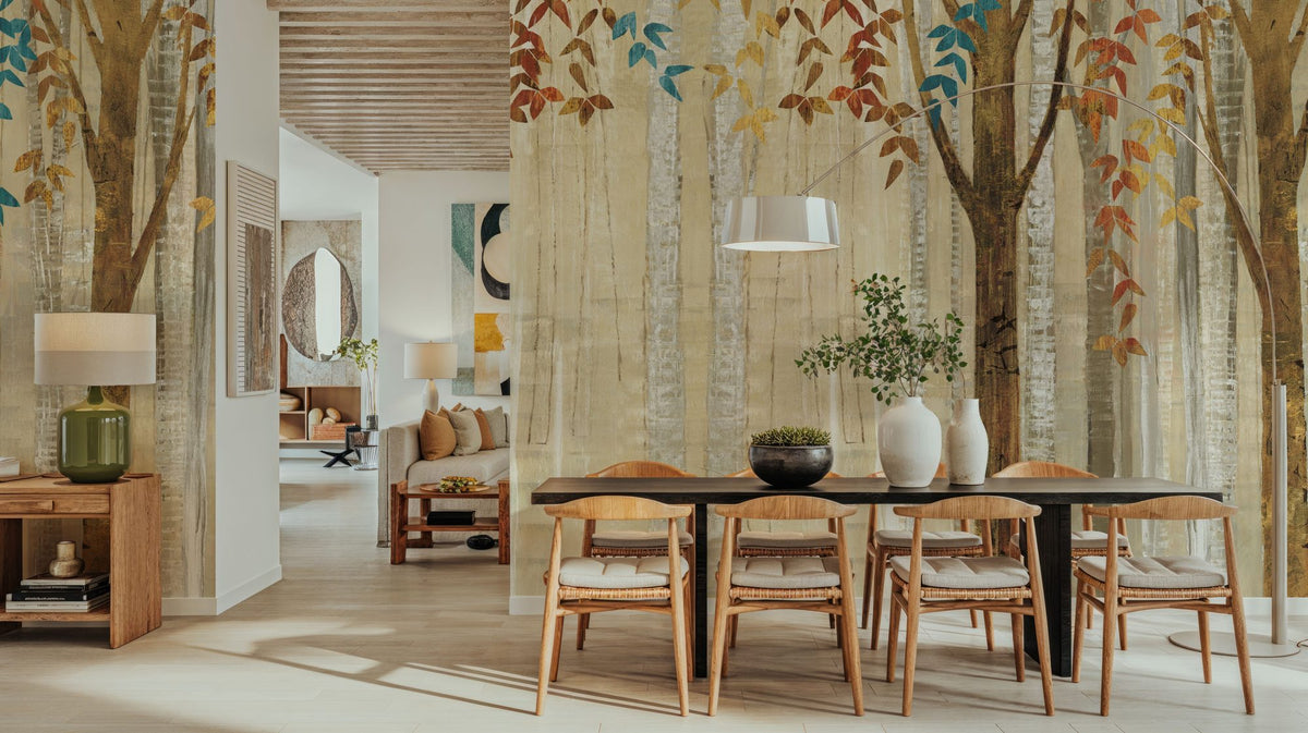 Down to the Woods Autumn Mural Wallpaper - room preview 03