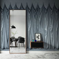 Medici Drapes, Stone Blue Mural Wallpaper - room preview 03