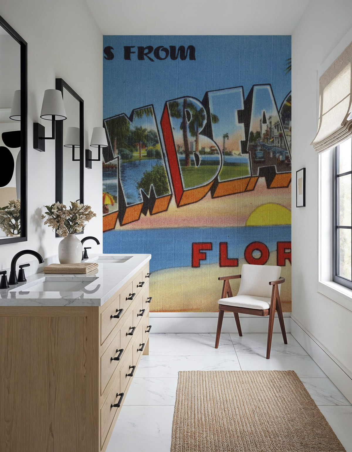 Greetings From Palm Beaches Mural Wallpaper - room preview 03