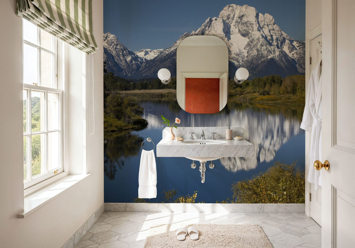 Mountain Mirror Lake Mural Wallpaper - room preview 03
