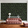Winter Berries, Dark Mural Wallpaper - room preview 03