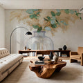 Pampas and Eucalyptus Bouquet Mural Wallpaper - room preview 03