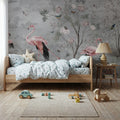 Flamingo Tapestry Mural Wallpaper - room preview 03