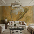 White Orchid Panel Mural Wallpaper - room preview 03