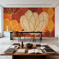 Spring Tulips Warm Mural Wallpaper - room preview 03