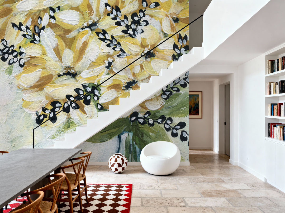 Sunflowers Detail Mural Wallpaper - room preview 03