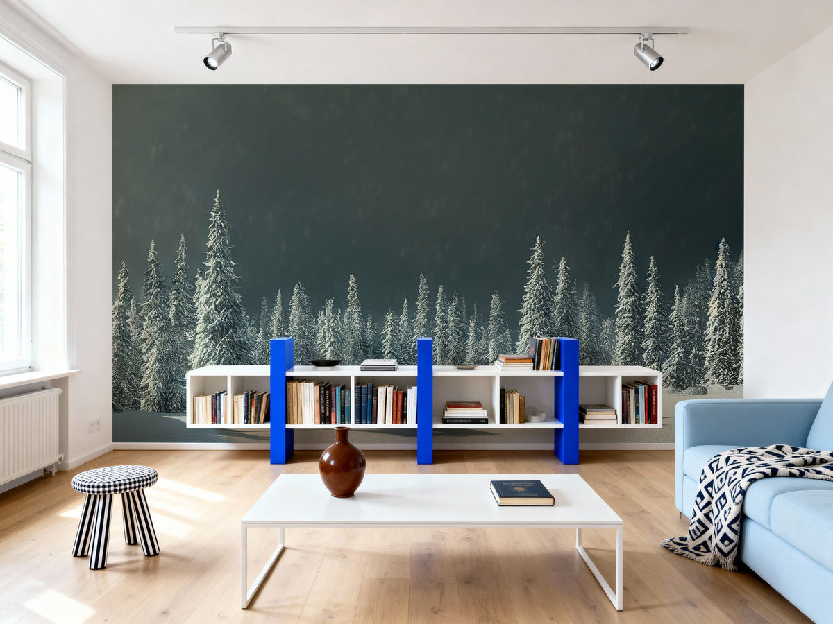 New Snow Mural Wallpaper - room preview 03