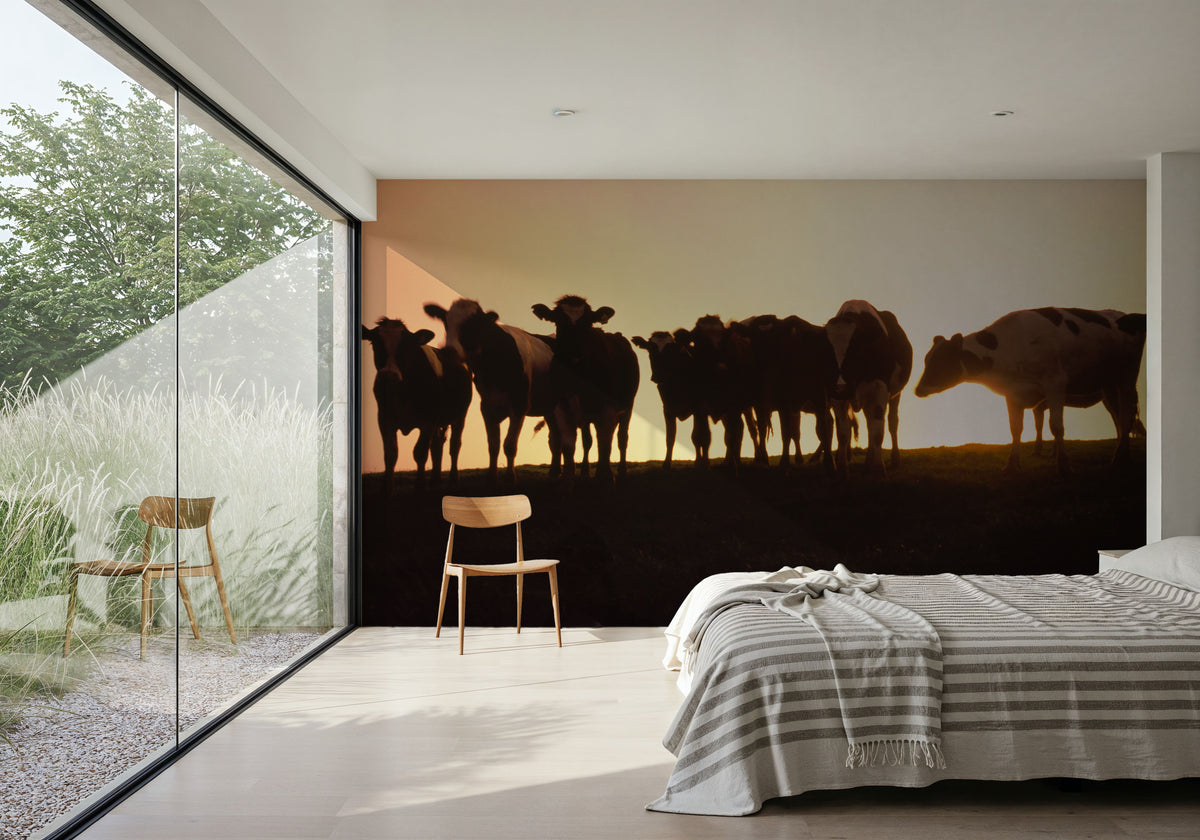 Sunset Pasture Mural Wallpaper - room preview 03