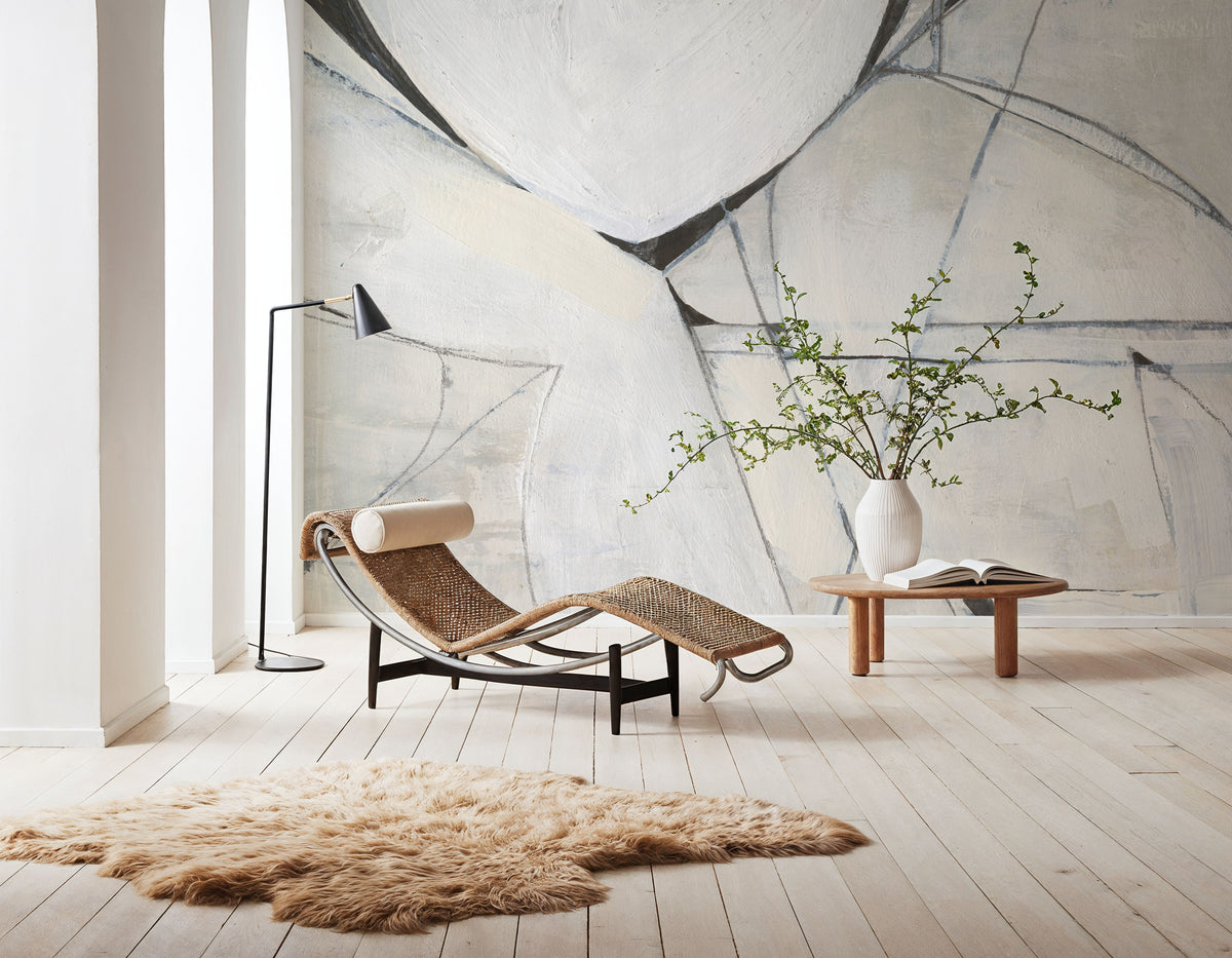 Whisper Abstract Mural Wallpaper - room preview 03