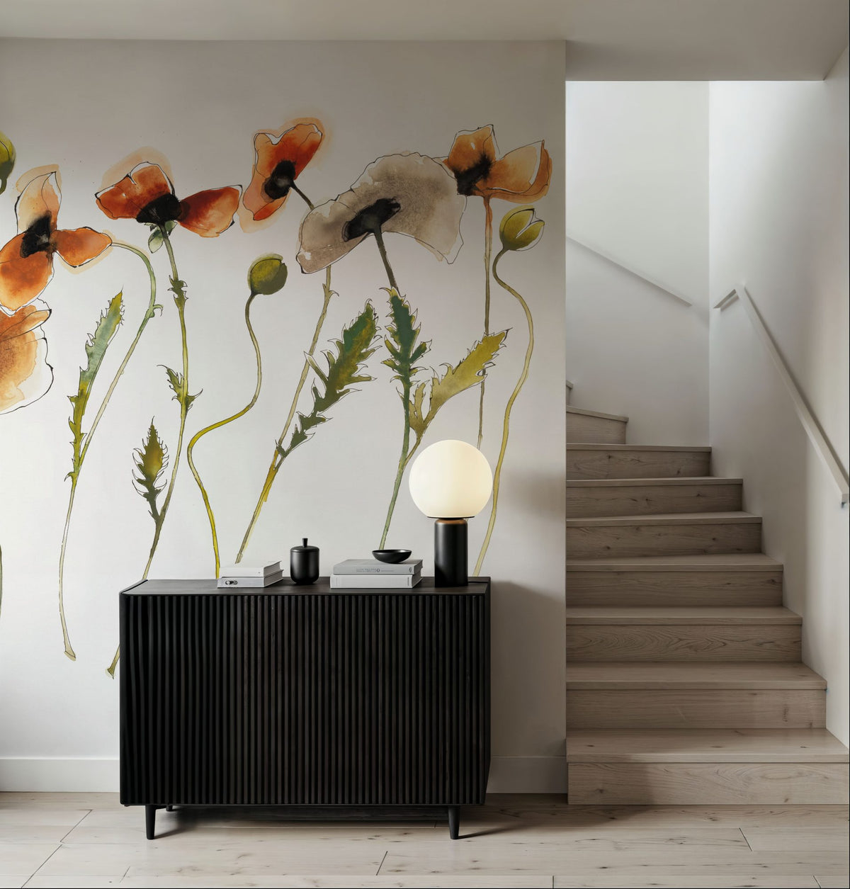 Autumn Orientals Mural Wallpaper - room preview 03