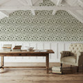 Lille, Olive Green Mural Wallpaper - room preview 03