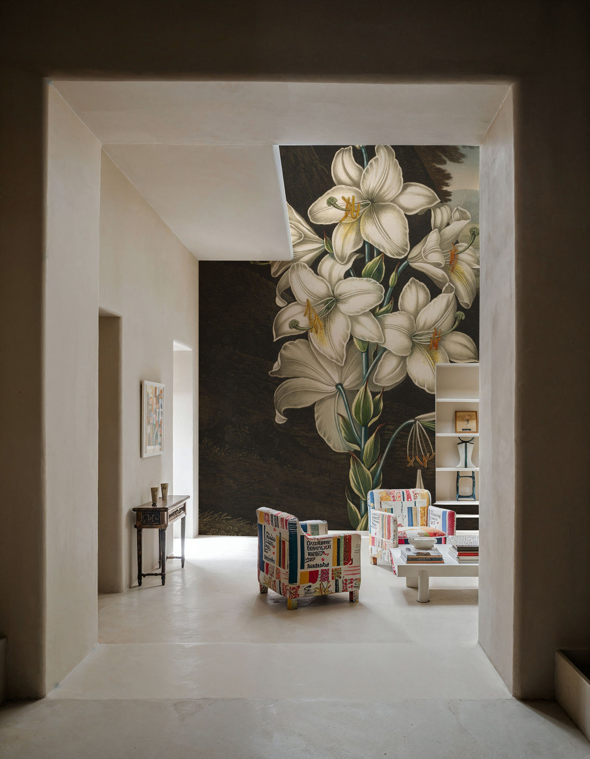 Temple of Flora White Mural Wallpaper - room preview 03
