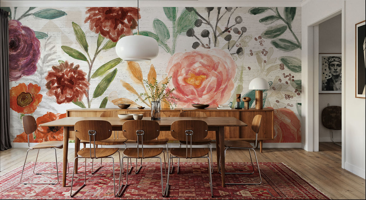 Flower Fest Mural Wallpaper - room preview 03