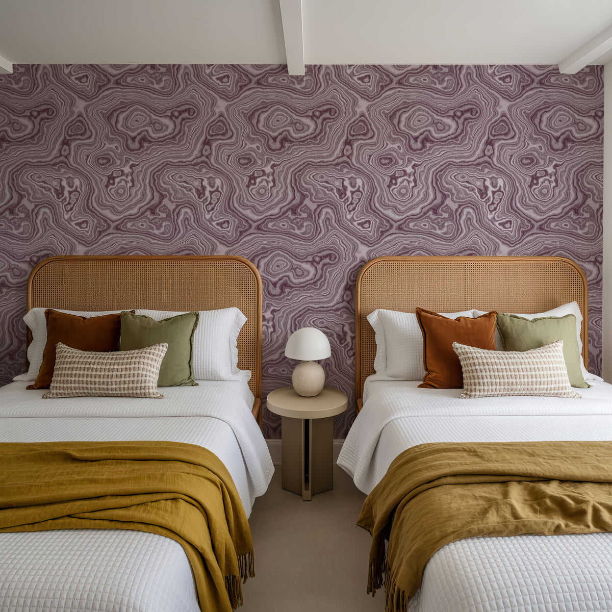 Root Wood, Plum Mural Wallpaper - room preview 03