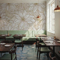 Pentaflower Mural Wallpaper - room preview 03