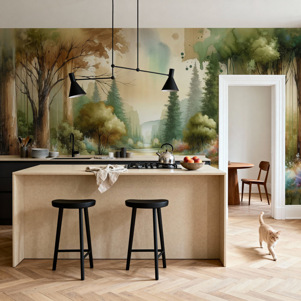 Captivating Forest Mural Wallpaper - room preview 03