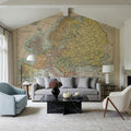 Map of Europe Mural Wallpaper - room preview 03