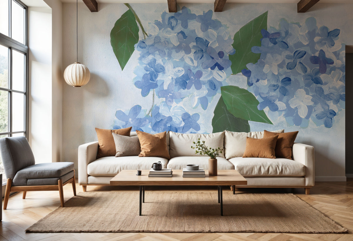Providence Hydrangea II Mural Wallpaper - room preview 03