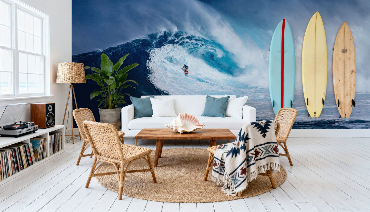 Big Wave Surfer Mural Wallpaper - room preview 04