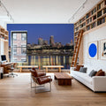 Urban Twilight Reflection Mural Wallpaper - room preview 03