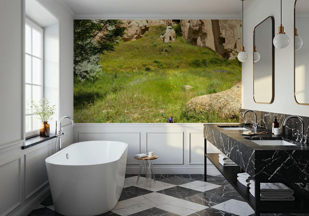 Purple Wildflower Canyon Mural Wallpaper - room preview 03