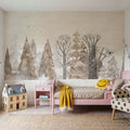 Snowy View Mural Wallpaper - room preview 03