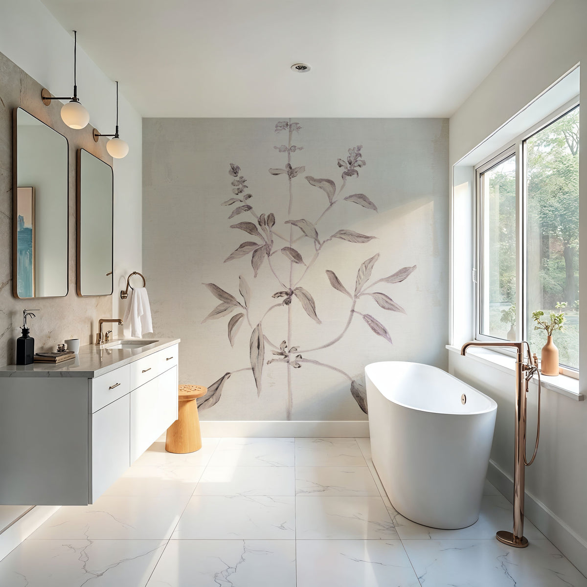 Delicate Meadow III Mural Wallpaper - room preview 03
