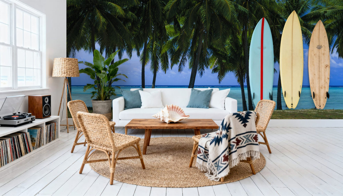 Palm Panorama I Mural Wallpaper - room preview 03