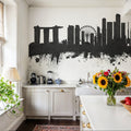Singapore Skyline Black & White Mural Wallpaper - room preview 03