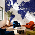 World Map - Nevin Mural Wallpaper - room preview 03