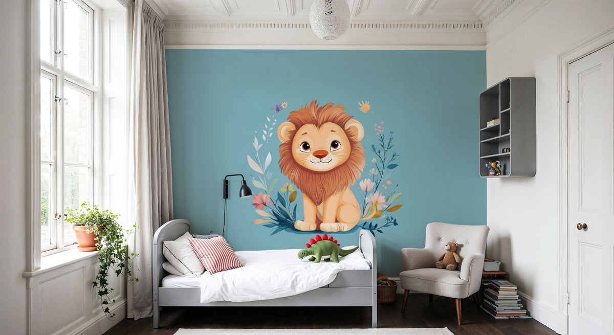 Lion Roar Mural Wallpaper - room preview 03