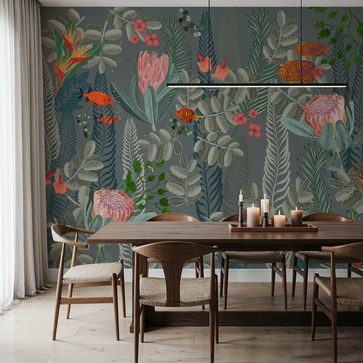 Botanical Tanger Mural Wallpaper - room preview 03