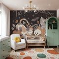 Pumpkins and Paws II Dark Mural Wallpaper - room preview 03