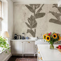 Wildflower Journal VII Sepia Mural Wallpaper - room preview 03