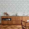 The Palm Lattice, Seafoam Mural Wallpaper - room preview 03
