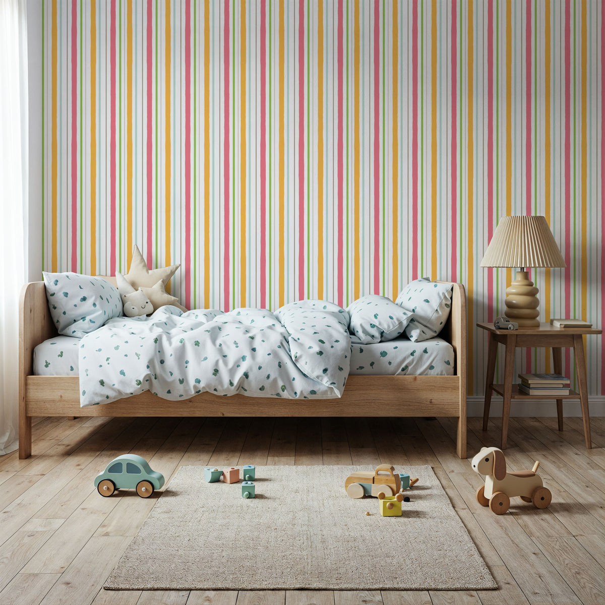 Kala Lines Red Mural Wallpaper - room preview 03